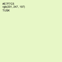 #E7F7C5 - Tusk Color Image