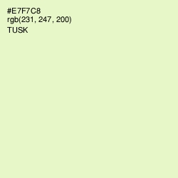 #E7F7C8 - Tusk Color Image