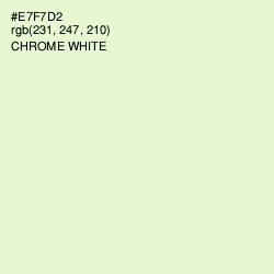 #E7F7D2 - Chrome White Color Image