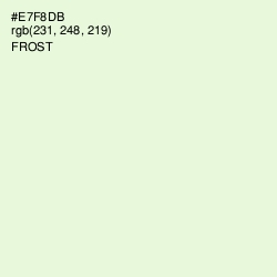 #E7F8DB - Frost Color Image