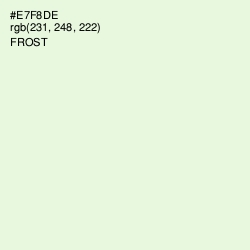 #E7F8DE - Frost Color Image