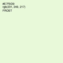 #E7F9D9 - Frost Color Image