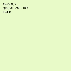 #E7FAC7 - Tusk Color Image