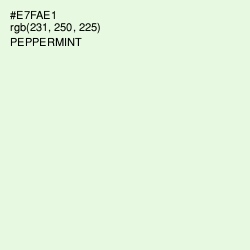 #E7FAE1 - Peppermint Color Image