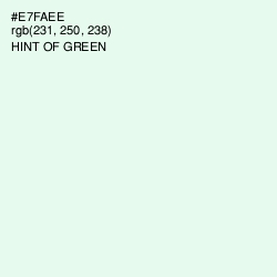 #E7FAEE - Hint of Green Color Image