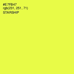 #E7FB47 - Starship Color Image