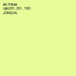 #E7FB98 - Jonquil Color Image