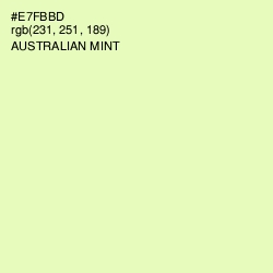 #E7FBBD - Australian Mint Color Image