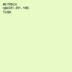#E7FBC4 - Tusk Color Image