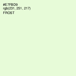 #E7FBD9 - Frost Color Image