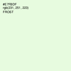 #E7FBDF - Frost Color Image