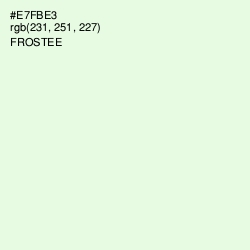 #E7FBE3 - Frostee Color Image