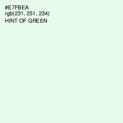 #E7FBEA - Hint of Green Color Image