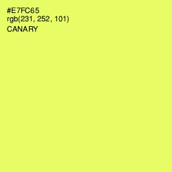 #E7FC65 - Canary Color Image