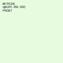 #E7FCDE - Frost Color Image