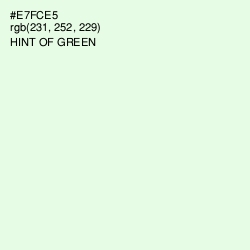 #E7FCE5 - Hint of Green Color Image