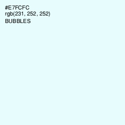 #E7FCFC - Bubbles Color Image