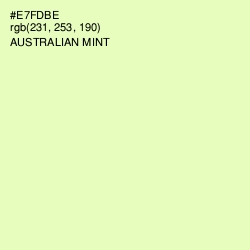#E7FDBE - Australian Mint Color Image
