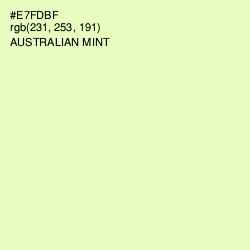 #E7FDBF - Australian Mint Color Image
