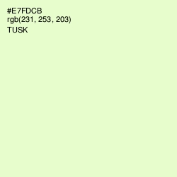 #E7FDCB - Tusk Color Image