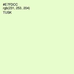 #E7FDCC - Tusk Color Image