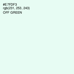 #E7FDF3 - Off Green Color Image