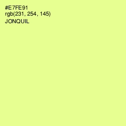 #E7FE91 - Jonquil Color Image