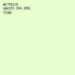 #E7FECD - Tusk Color Image