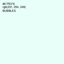 #E7FEF9 - Bubbles Color Image