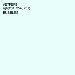 #E7FEFB - Bubbles Color Image