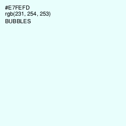 #E7FEFD - Bubbles Color Image