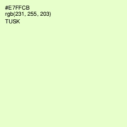 #E7FFCB - Tusk Color Image