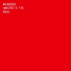 #E8000D - Red Color Image