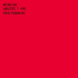 #E80130 - Red Ribbon Color Image