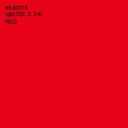 #E80318 - Red Color Image
