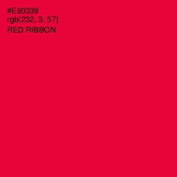 #E80339 - Red Ribbon Color Image