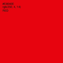 #E8040E - Red Color Image