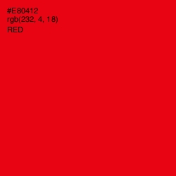 #E80412 - Red Color Image