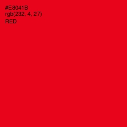 #E8041B - Red Color Image