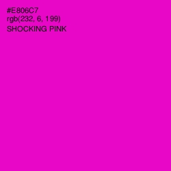 #E806C7 - Shocking Pink Color Image