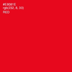 #E8081E - Red Color Image