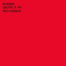 #E80828 - Red Ribbon Color Image