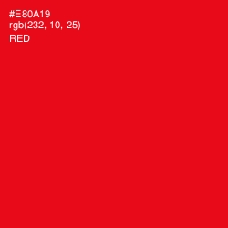 #E80A19 - Red Color Image