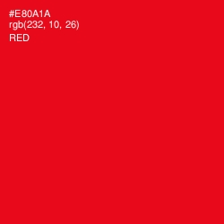 #E80A1A - Red Color Image