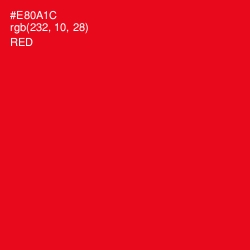 #E80A1C - Red Color Image