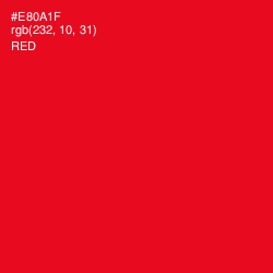 #E80A1F - Red Color Image