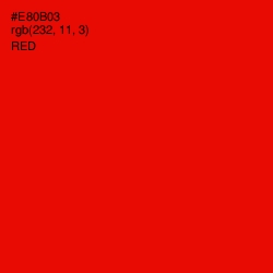 #E80B03 - Red Color Image