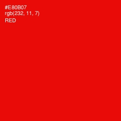 #E80B07 - Red Color Image