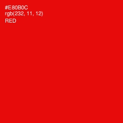 #E80B0C - Red Color Image