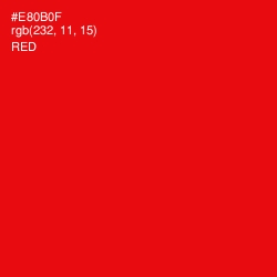 #E80B0F - Red Color Image